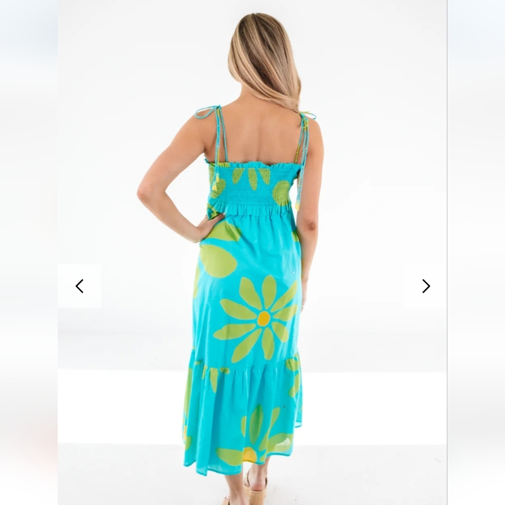 Resort Ready! Smocked Summer Midi Dress-NWT - Picture 8 of 16